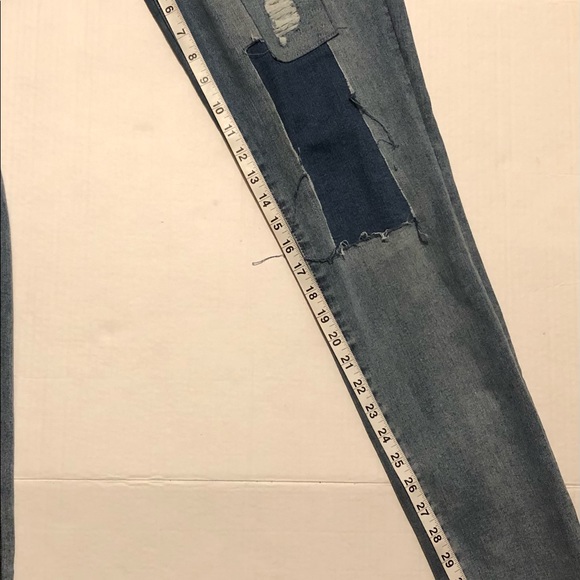 Womens old navy rockstar midrise  patch work jeans jeans size 14 tall - Picture 6 of 8